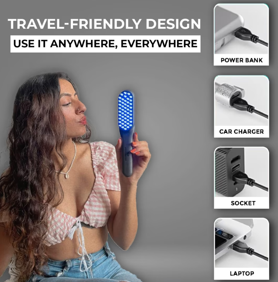 LED Light Hair Therapy Comb & Massager